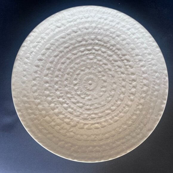 Crate & Barrel Jute Set Of 6 Salad Plates Textured Discontinued Portugal HTF - Picture 1 of 5